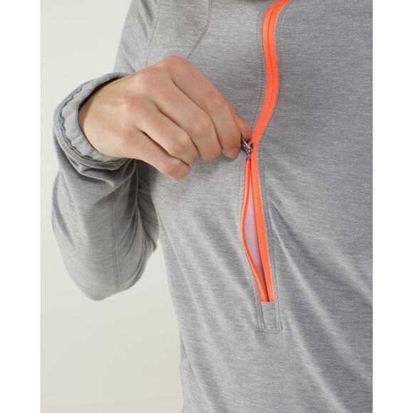 Lululemon Pullover Womens 4 Heathered Grey Forthright 1/2 Zip - Picture 5 of 12